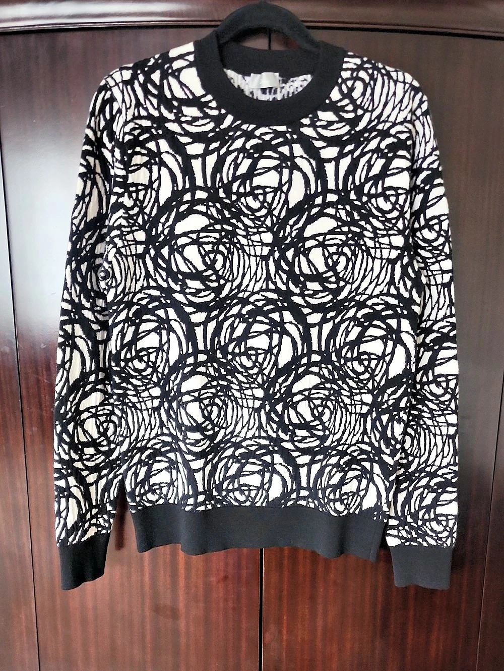 Dior Abstract Crewneck Sweater in Black & White Like New